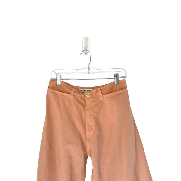 Stoned Immaculate Peach Sail Away Canvas Wide Leg Cropped Pants Size 27 - Picture 3 of 12